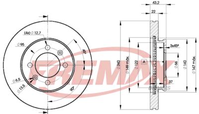 BD8970 FREMAX Тормозной диск