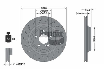 BDS2286HC BENDIX Braking Тормозной диск