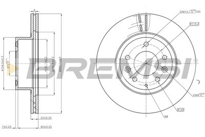 CD6736V BREMSI Тормозной диск