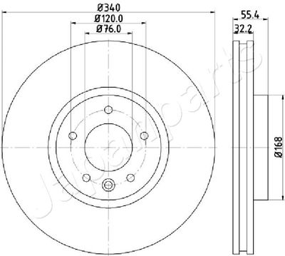 DI0954 JAPANPARTS Тормозной диск