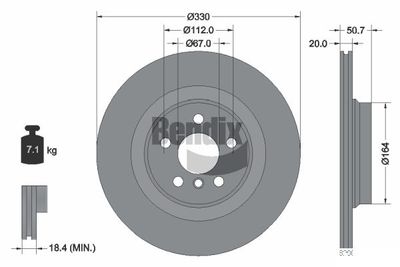 BDS1989HC BENDIX Braking Тормозной диск