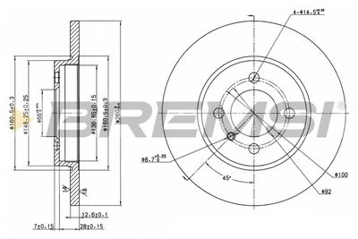 CD6062S BREMSI Тормозной диск