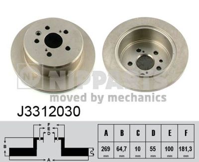 J3312030 NIPPARTS Тормозной диск