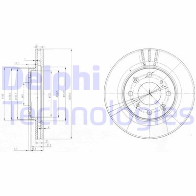 BG3794 DELPHI Тормозной диск