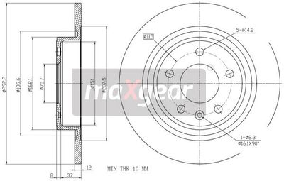 192331MAX MAXGEAR Тормозной диск