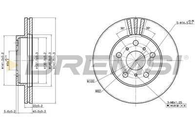 CD6402V BREMSI Тормозной диск