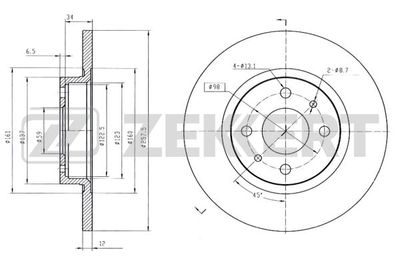 BS5010 ZEKKERT Тормозной диск