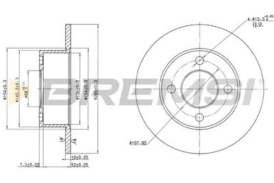 CD6128S BREMSI Тормозной диск