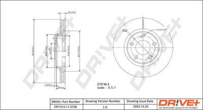 DP1010110708 Dr!ve+ Тормозной диск