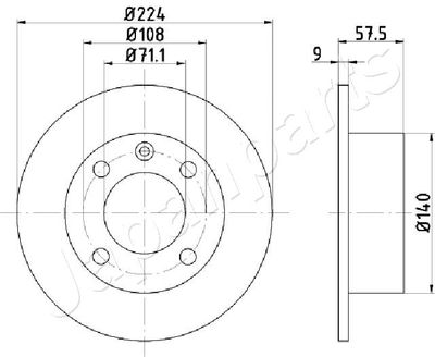 DP0614 JAPANPARTS Тормозной диск