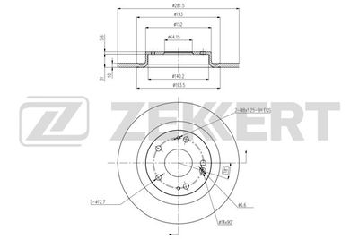 BS6437 ZEKKERT Тормозной диск