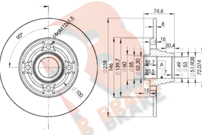 78RBD15006 R BRAKE Тормозной диск