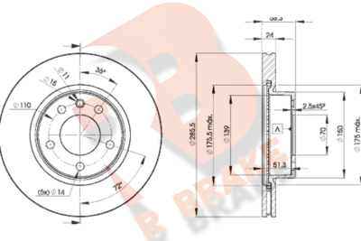 78RBD29054 R BRAKE Тормозной диск