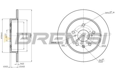 CD8075S BREMSI Тормозной диск