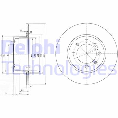 BG2112 DELPHI Тормозной диск