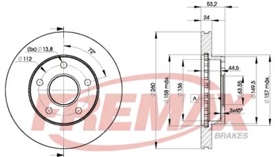 BD8109 FREMAX Тормозной диск