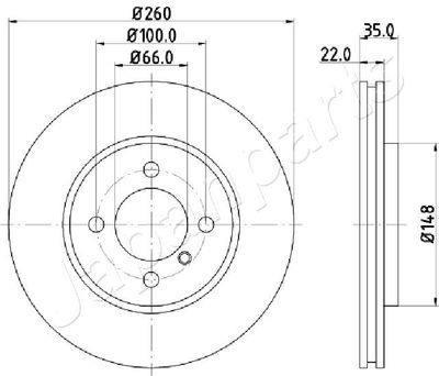 DI0158 JAPANPARTS Тормозной диск