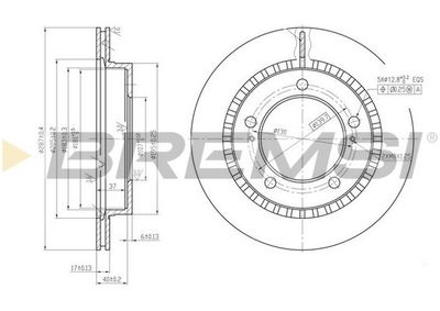 CD6746V BREMSI Тормозной диск