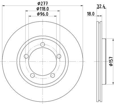 8DD355108681 HELLA Тормозной диск