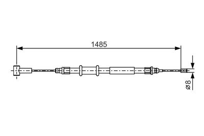 1987482214 BOSCH Тросик, cтояночный тормоз