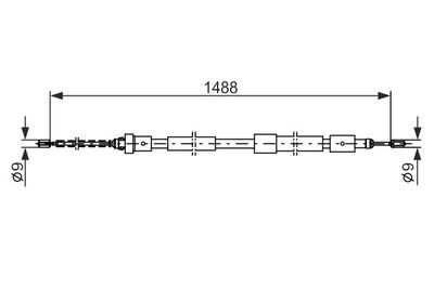 1987482103 BOSCH Тросик, cтояночный тормоз