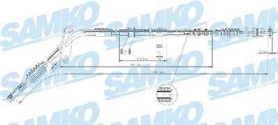 C1550B SAMKO Тросик, cтояночный тормоз