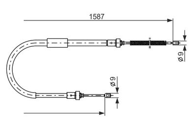 1987477965 BOSCH Тросик, cтояночный тормоз