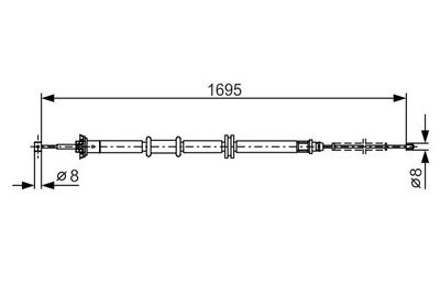 1987482205 BOSCH Тросик, cтояночный тормоз