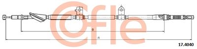 174040 COFLE Тросик, cтояночный тормоз