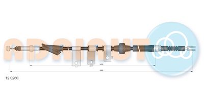 120260 ADRIAUTO Тросик, cтояночный тормоз