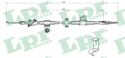 C0758B LPR Тросик, cтояночный тормоз