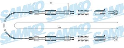 C0602B SAMKO Тросик, cтояночный тормоз