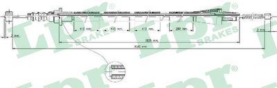 C1542B LPR Тросик, cтояночный тормоз