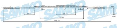 C0960B SAMKO Тросик, cтояночный тормоз