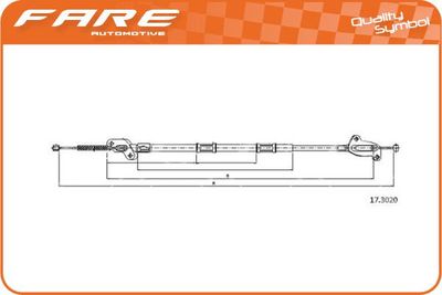 19313 FARE SA Тросик, cтояночный тормоз
