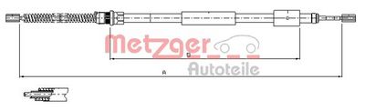 11604 METZGER Тросик, cтояночный тормоз