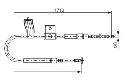 1987477829 BOSCH Тросик, cтояночный тормоз