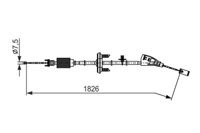 1987482795 BOSCH Тросик, cтояночный тормоз