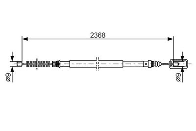 1987477773 BOSCH Тросик, cтояночный тормоз