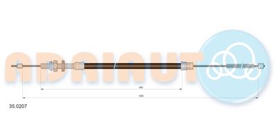350207 ADRIAUTO Тросик, cтояночный тормоз