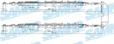 C0583B SAMKO Тросик, cтояночный тормоз