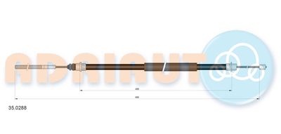 350288 ADRIAUTO Тросик, cтояночный тормоз