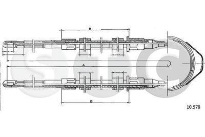 T482475 STC Тросик, cтояночный тормоз