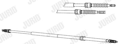 432634J JURID Тросик, cтояночный тормоз