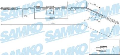 C0068B SAMKO Тросик, cтояночный тормоз