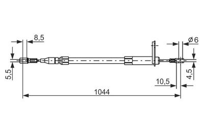 1987477324 BOSCH Тросик, cтояночный тормоз