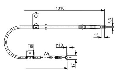 1987482151 BOSCH Тросик, cтояночный тормоз