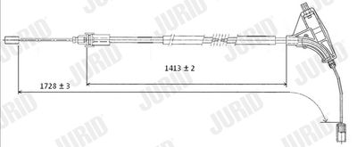 432416J JURID Тросик, cтояночный тормоз