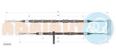 430215 ADRIAUTO Тросик, cтояночный тормоз