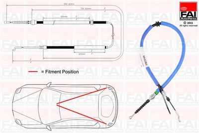 FBC0169 FAI AutoParts Тросик, cтояночный тормоз